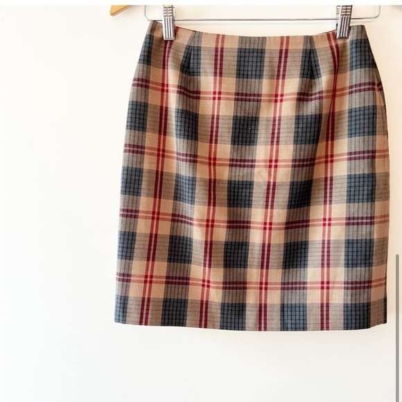Vintage 90s Petite Sophisticate Plaid Academia Skirt Size 0 - Picture 4 of 4